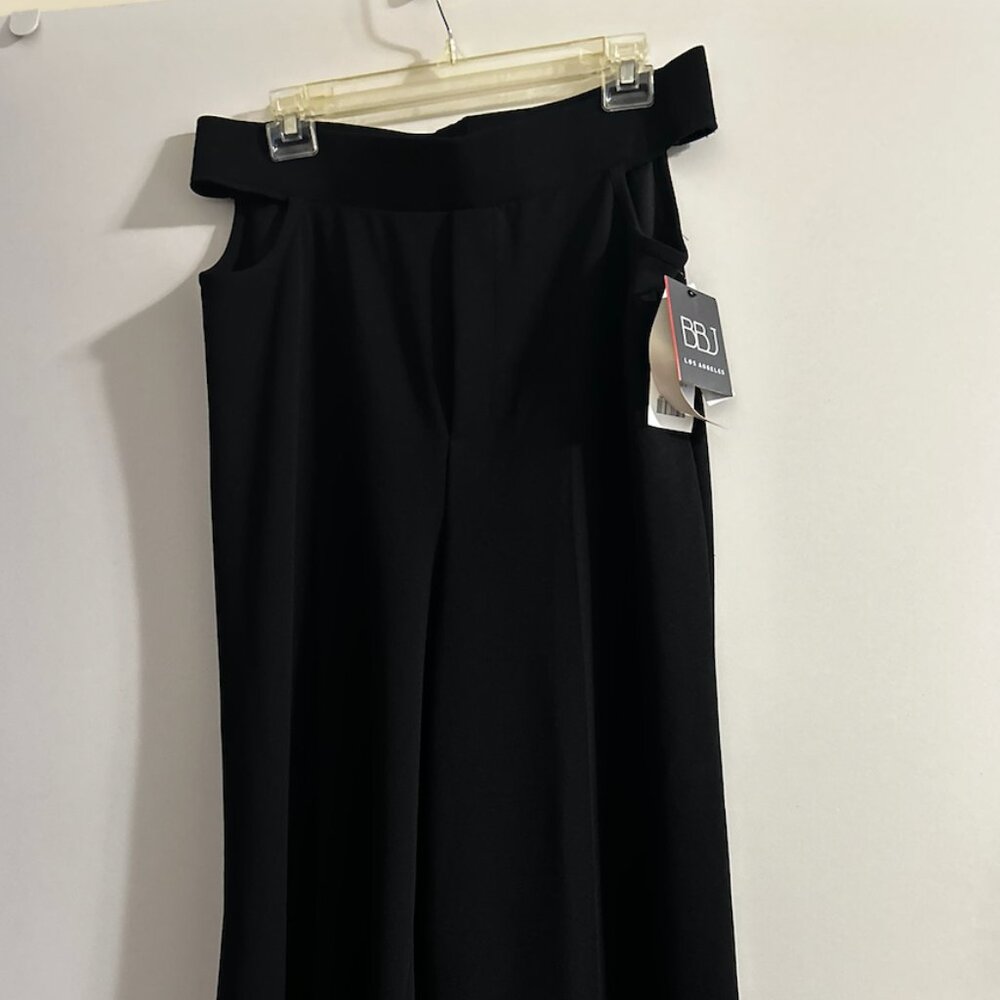 TAGS ON - Wide legged black trouser - keyhole sides - size XL